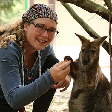 Activity Period Animals At Camp - Camper adopted Bennett Wallaby - Cub Creek Science and Animal Camp