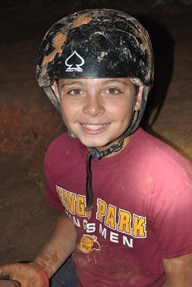 Adventure At Camp - Camper extreme caving - Cub Creek Science and Animal Camp