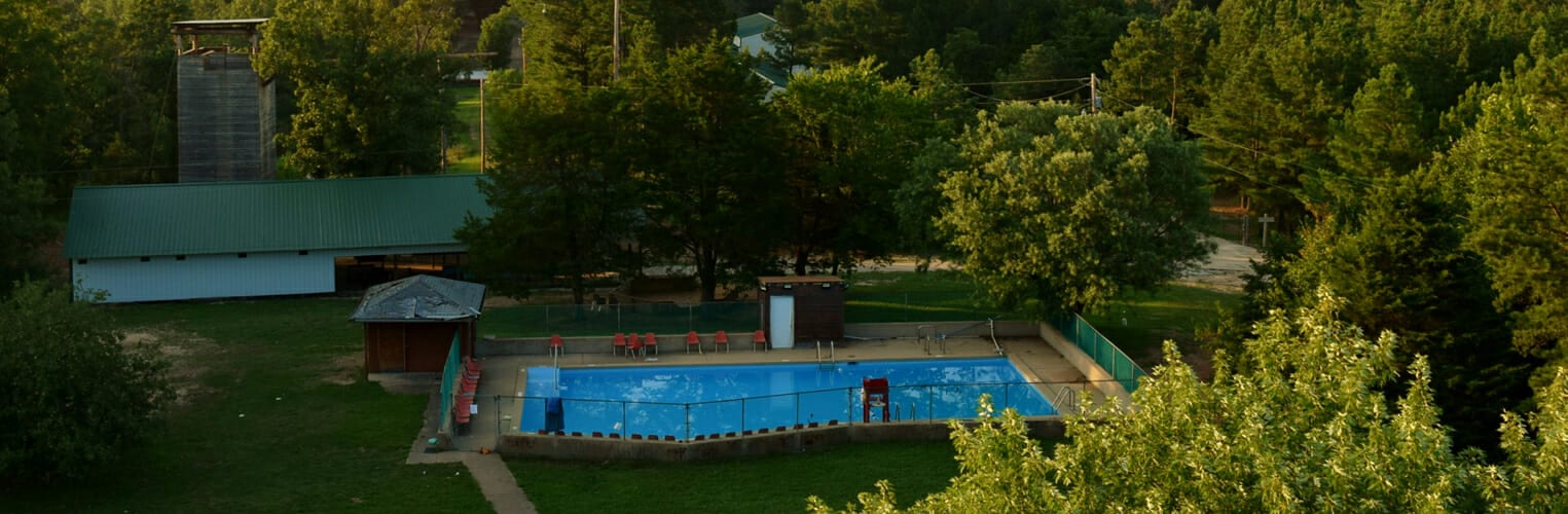 Bear River Ranch - Facility pool and ropes course - Cub Creek Science and Animal Camp