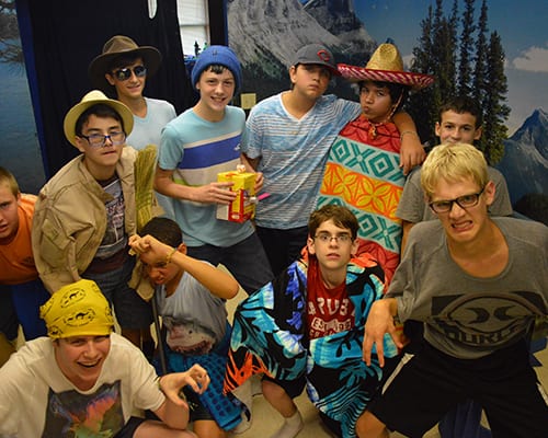 Cabin Life - Boy campers dressed up - Cub Creek Science and Animal Camp