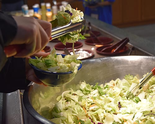 Camp Meals - Salad bar - Cub Creek Science and Animal Camp