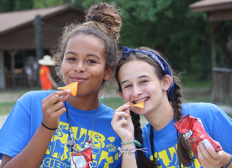 Free Time - Campers enjoying snacks from camp store - Cub Creek Science and Animal Camp