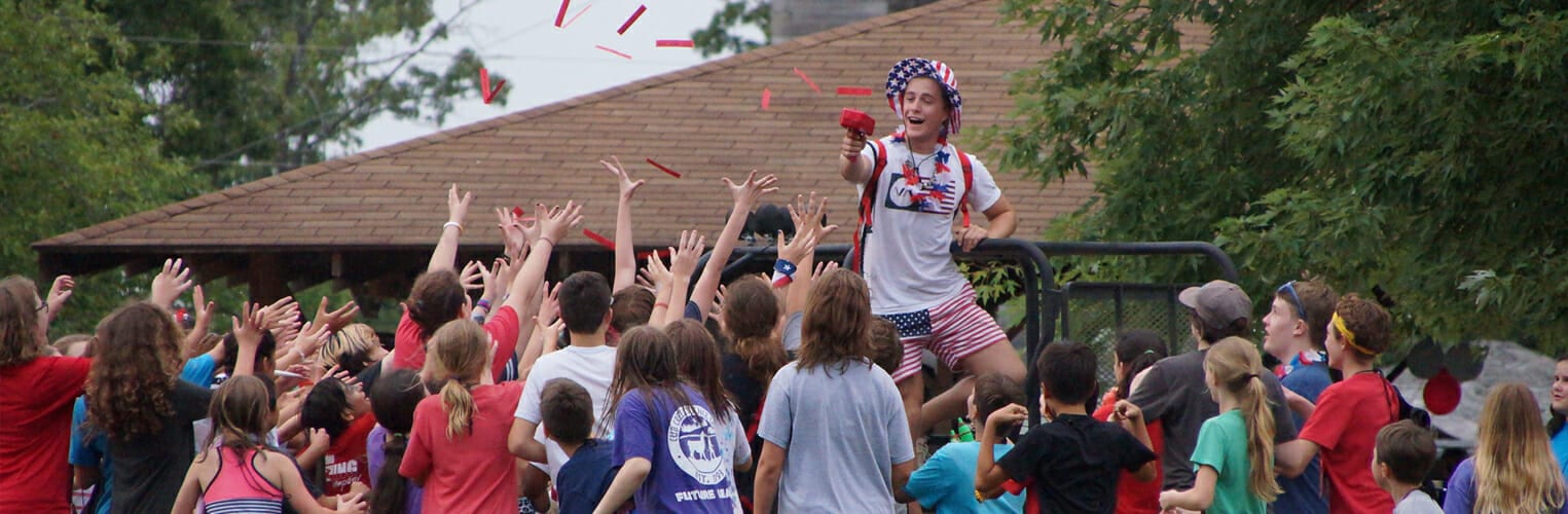 Prospective Families - Campers enjoying 4th of July carnival - Cub Creek Science and Animal Camp