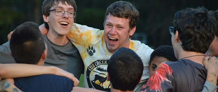 Stay Connected - Excited campers showing spirit - Cub Creek Science and Animal Camp