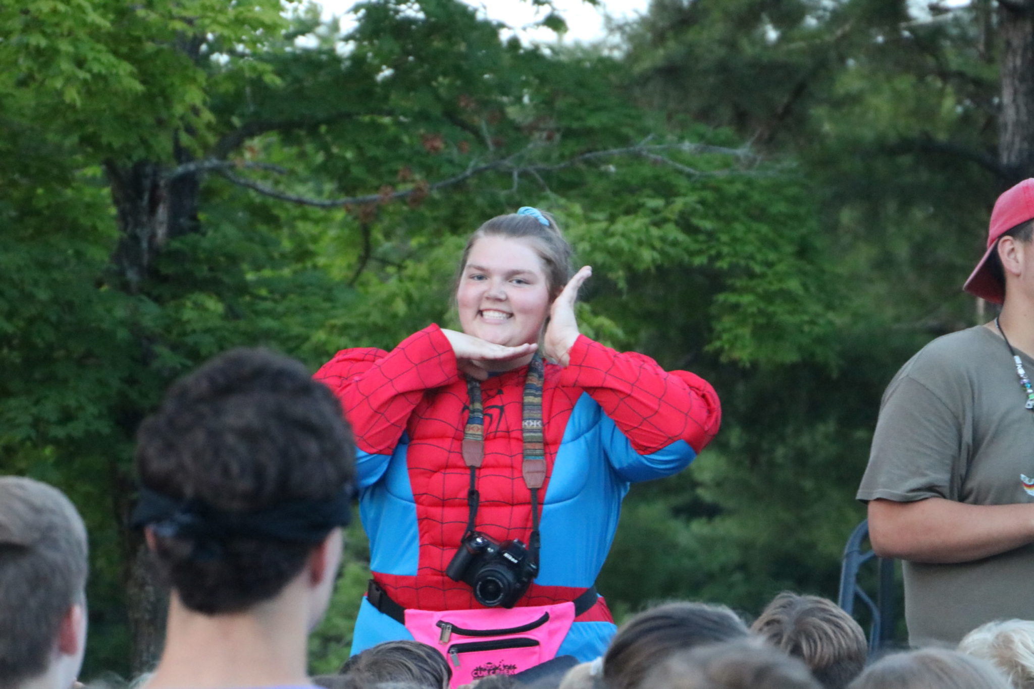 SarahPosingasSpiderman