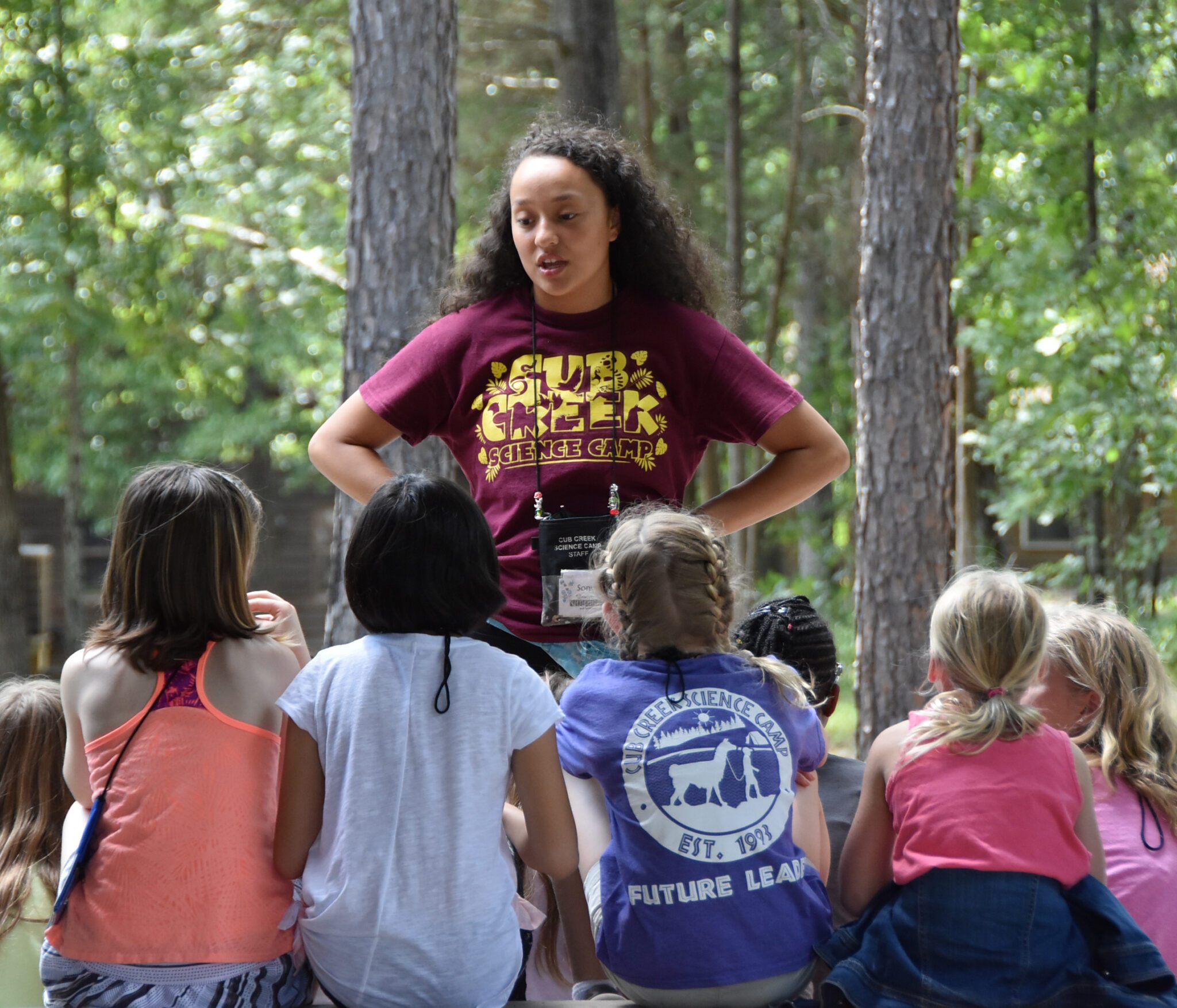 Counselor Talking to Campers- Cub Creek Science Camp Counselor Talking to Campers- Cub Creek Science Camp